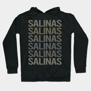 Gray Text Art Salinas Hoodie